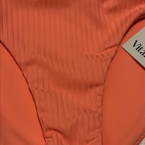 Any 3/$127 - Vitamin A Kaya Red Rib Bikini Bottoms - Picture 14 of 15